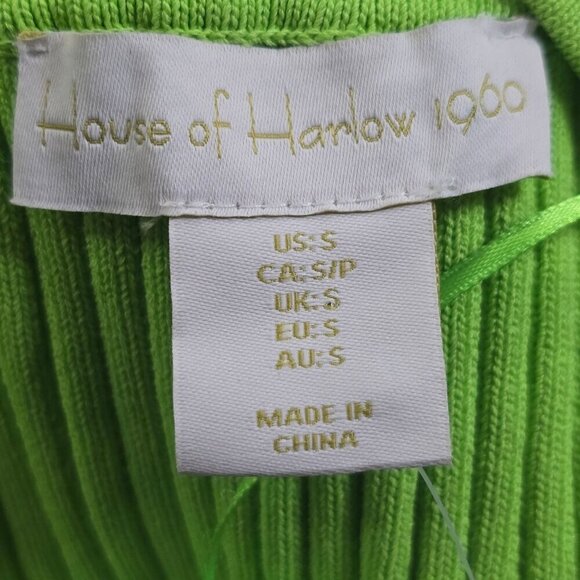 House of Harlow 1960 Jade Lime Knit Maxi Dress, Women's Small NWT - Picture 5 of 12